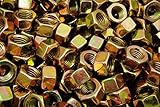 (100) 5/8-11 Grade 8 Hex Finish Nuts - Yellow Zinc Plated - Coarse Thread