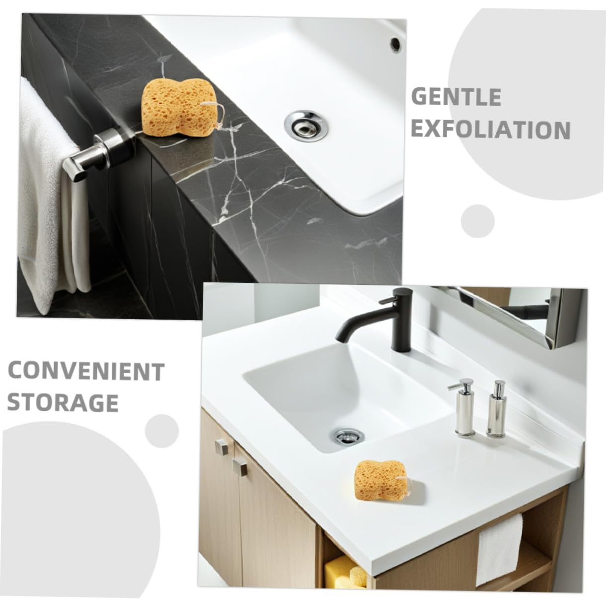 8 Stck. Natürlicher Badeschwamm Honigwaben-design Sanfter Peeling-körperschwamm für Dusche Damen Herren Leicht Trocknend Kompakt für Reisen Badezimmerpflege