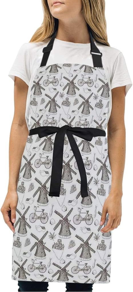 Amazon Miscery エプロン 手描き風車チューリップと伝統的なオランダのシンボルイラスト 耐久性 調節可能 おしゃれ 男女兼用 仕事用 保育士 カフェ 料理室 家庭用 ファッション柄 エプロン オンライン通販 Amazon Miscery エプロン 手描き風車チューリップと伝統的なオランダのシンボルイラスト 耐久性 調節可能 おしゃれ 男女兼用 仕事用 保育士 カフェ 料理室 家庭用 ファッション柄 エプロン オンライン通販