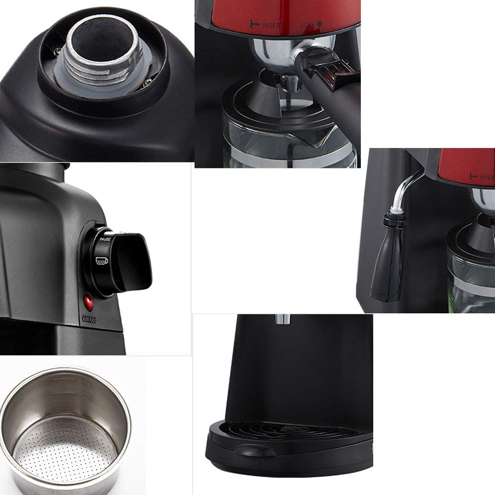 Máquina de café con vaporizador de Leche Máquina de café Espresso Italiano Espresso Tradicional Cafetera Máquina de Bebidas Calientes Espresso, Latte, Cappuccino Needed