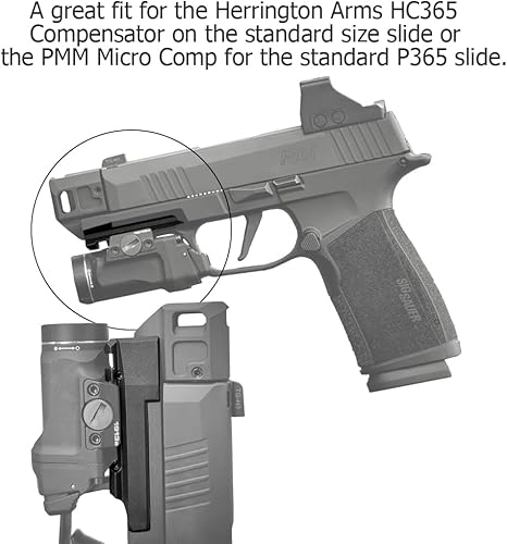 Miniatura 5 de Zzhununt Adaptador de riel de aplicación Sig P365XL Picatinny de 4 ranuras para Sig P365XL Wilson Combat P365 XL Negro