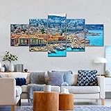 【✲Size:】:150 cm x 80 cm. Nombre d’éléments - 5 (avec cadre) (30x40cm / 12x16 pouces) * 2pcs (30x60cm / 12x24 pouces) * 2pcs (30x80cm / 12x32 pouces) * 1pcs. Si vous avez besoin d'autres tailles ou motifs, vous pouvez me contacter pour la personnalisation.