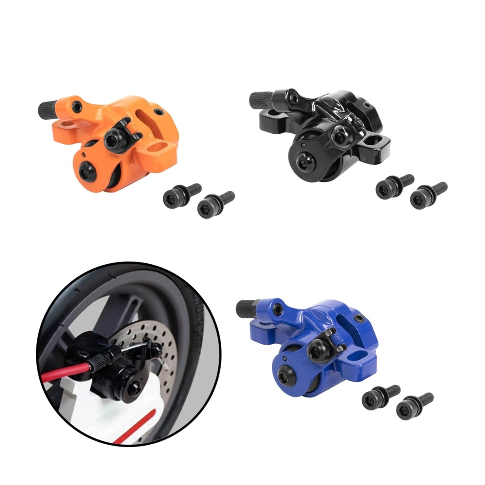 Pinza de Freno for Patinete eléctrico M365 Pro 4 Pro M3 1S, aleación de Aluminio, Freno de Disco for Rueda Trasera con Tornillos, Accesorios(Orange)