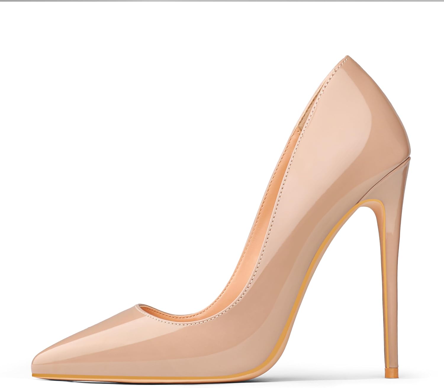 COLETER Women's Sexy Pointed Toe High Heels,4.72 inch/12cm Patent Leather Pumps,Wedding Dress Shoes,Cute Evening Stilettos - Image 4