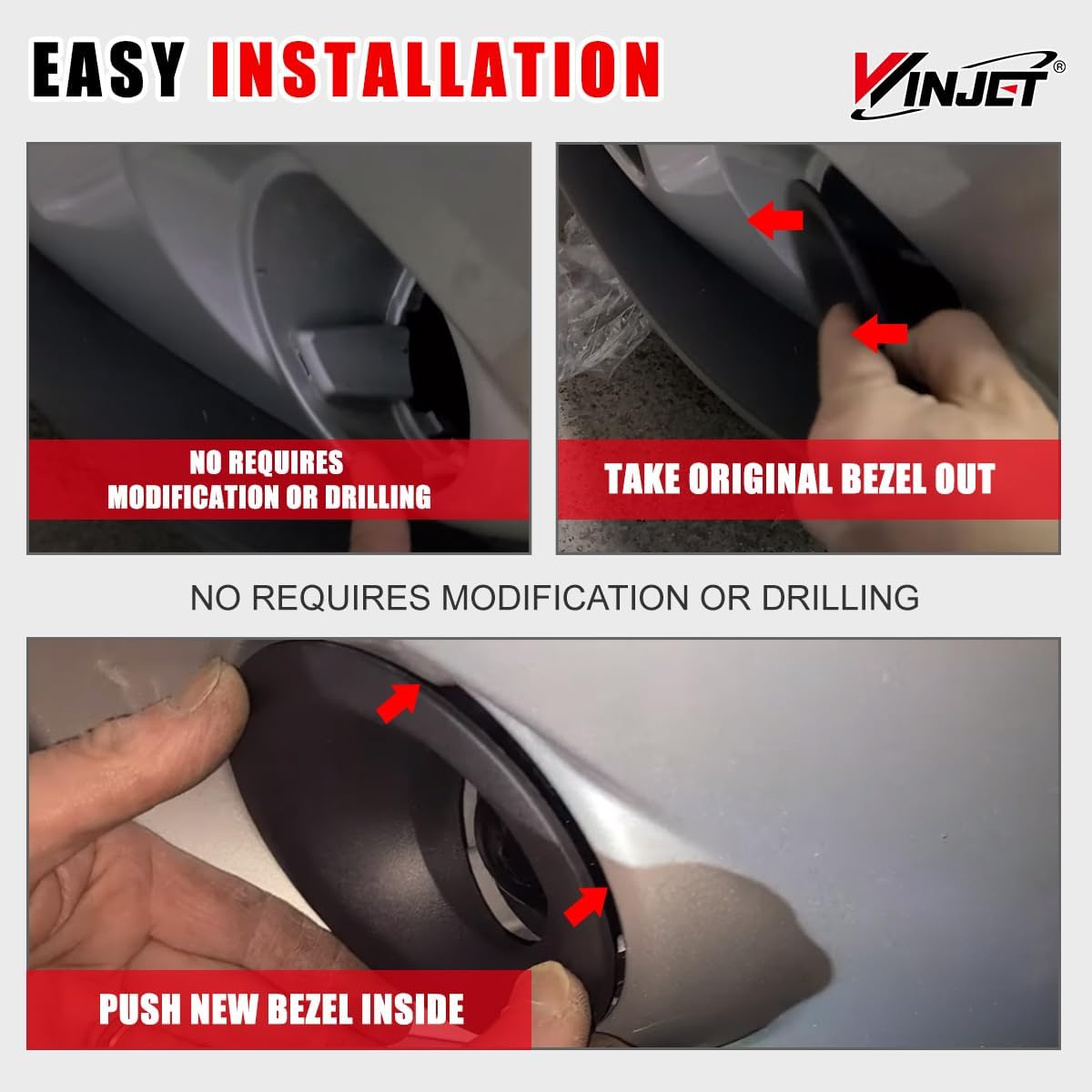 Winjet Driving Fog Light Bezels For Nissan Maxima 2007 2008 Fog Lamp Bezel Cover Pair Driver and Passenger Side L=62257-3TA0B R=62256-3TA0B