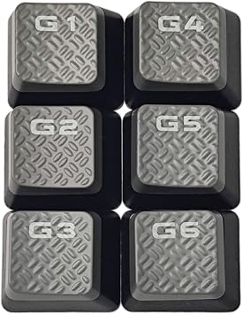 6 PCS G1/2/3/4/5/6 Slip Key Cap ABS Backlit Slip Textured Key Cap STRAFE K95 Gaming Keyboard G1/2/3/4/5/6 Key Cap