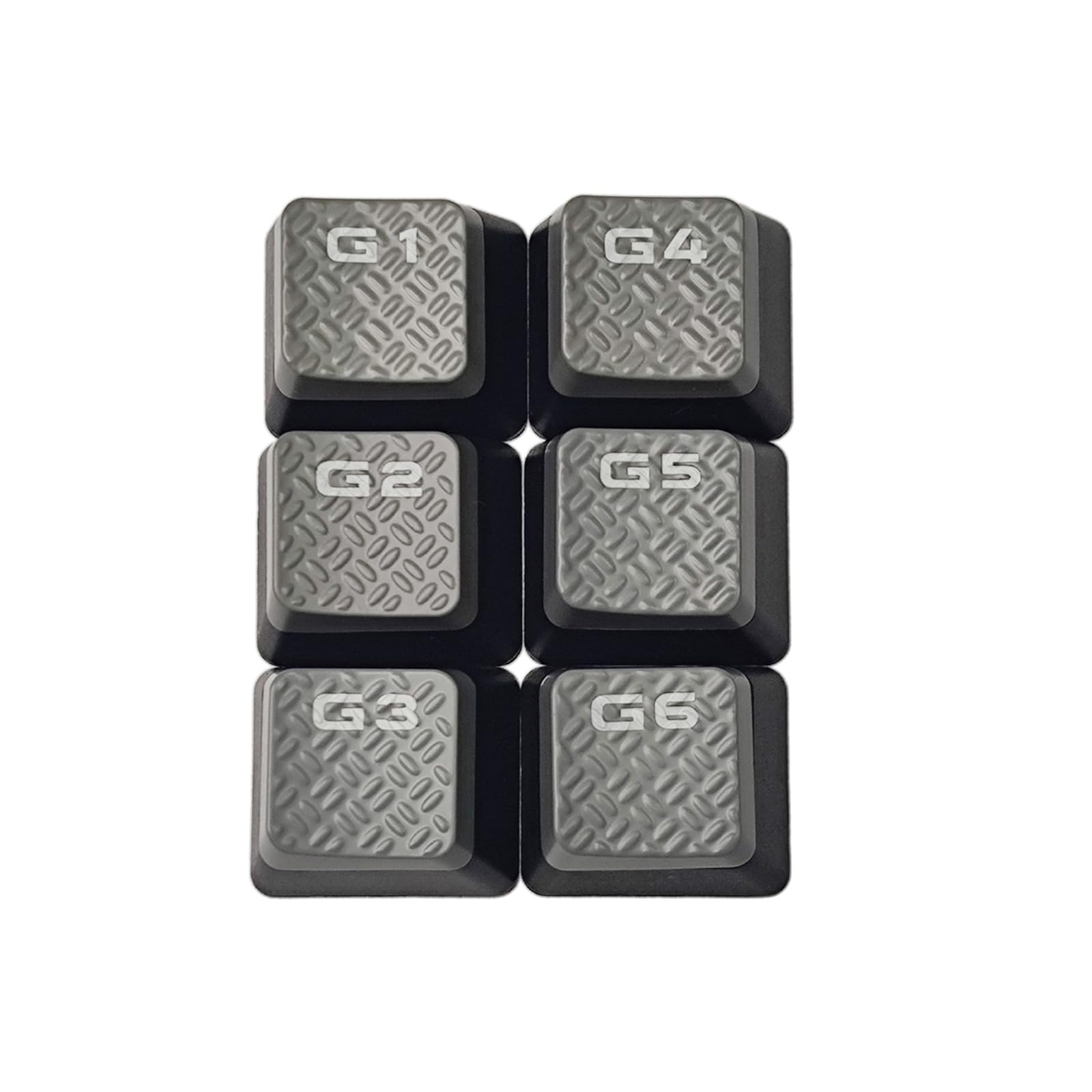 6 unidades G1 / 2/3 / 4/5 / 6 teclas antideslizantes de ABS retroiluminadas, textura antideslizante, teclas para castigo K95 teclados gaming, tapas de teclas ABS