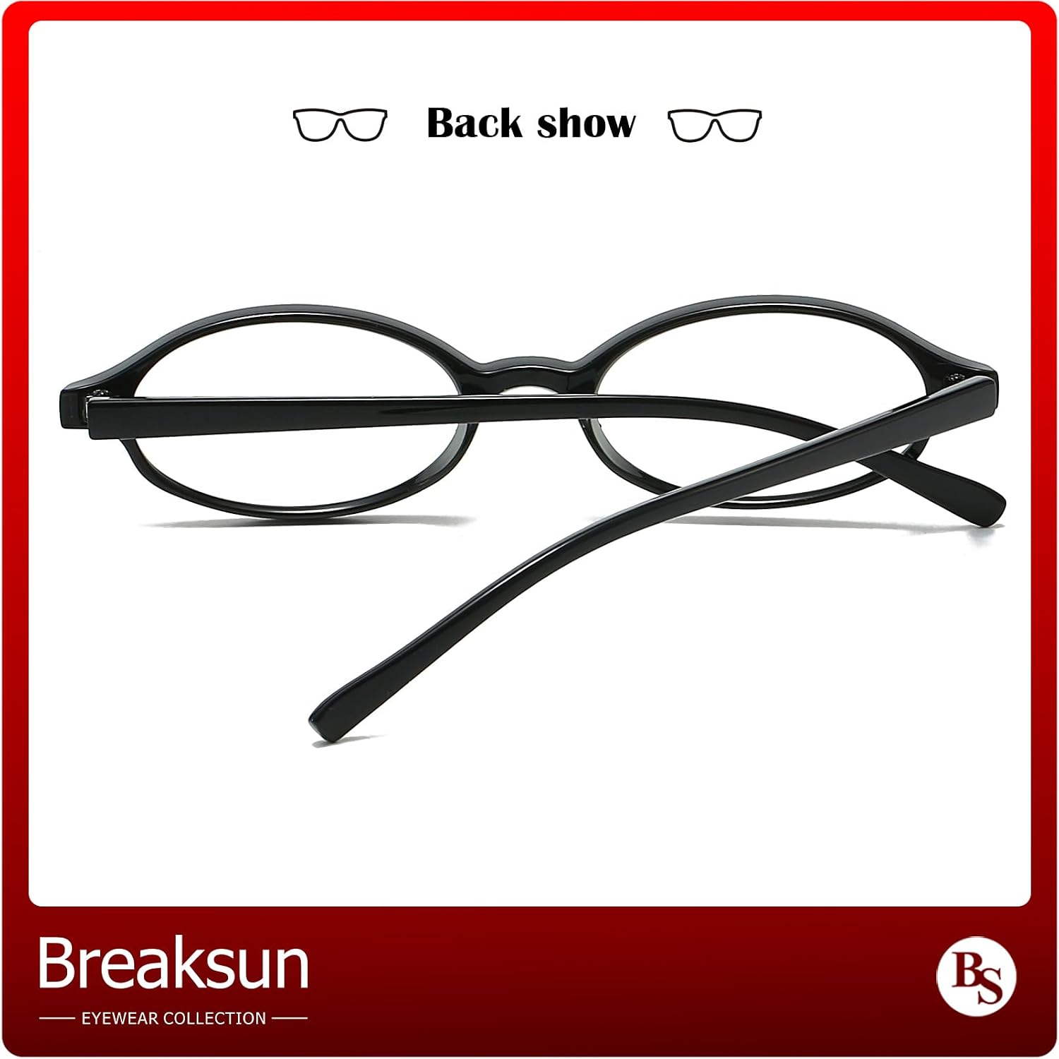 Breaksun Retro Small Oval Glasses for Women Men 90s Small Face Blue Light Eyeglasses Cosplay Y2K Fake Glasses