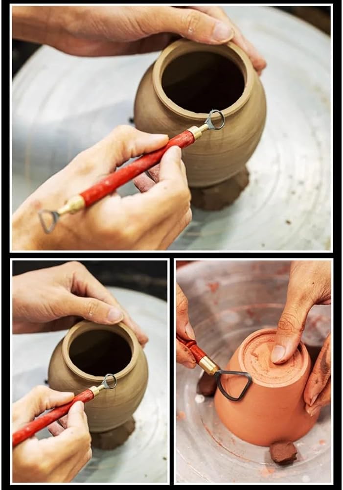 Clay Sculpture Scraper Knife Carbide Carved Sludge Shaper Pottery Clay Trimming Big Loop Tools Accessories
