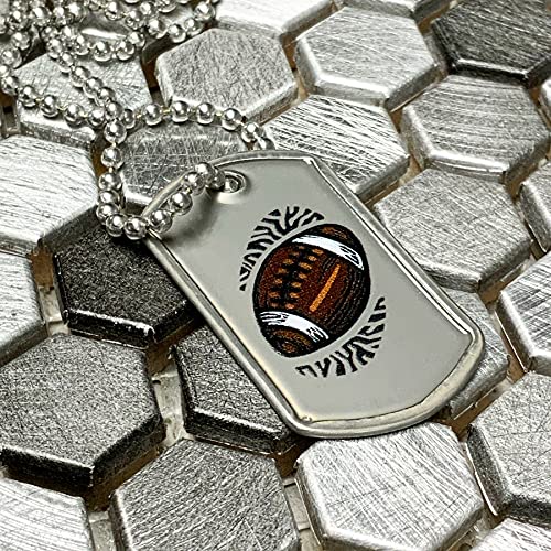 Phil 413 Football Mini Dog Tag Necklace I Can Do All Things Through Christ #TOP5