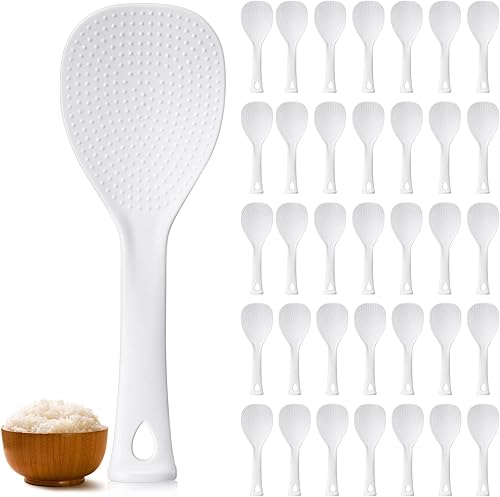 36 piezas de pala de arroz antiadherente, cuchara de arroz de pie, espátula de arroz resistente al calor, cuchara de arroz para cocina, patata,