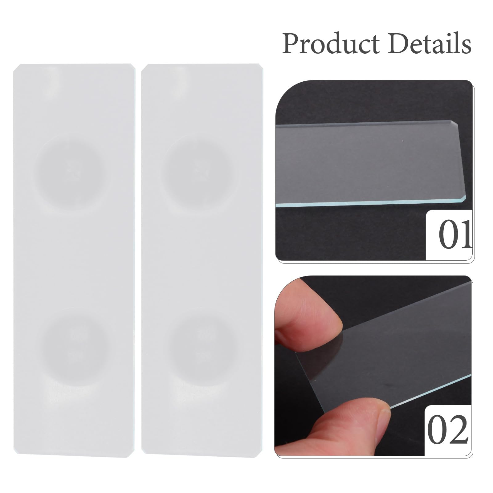 POPETPOP 50 Diapositivas de Vidrio Doble Cóncavo para Laboratorio, para Muestras Acuáticas, Tamaño Estándar, Paquete de 50 Unidades, Accesorio para Microscopio, Uso Científico y Análisis