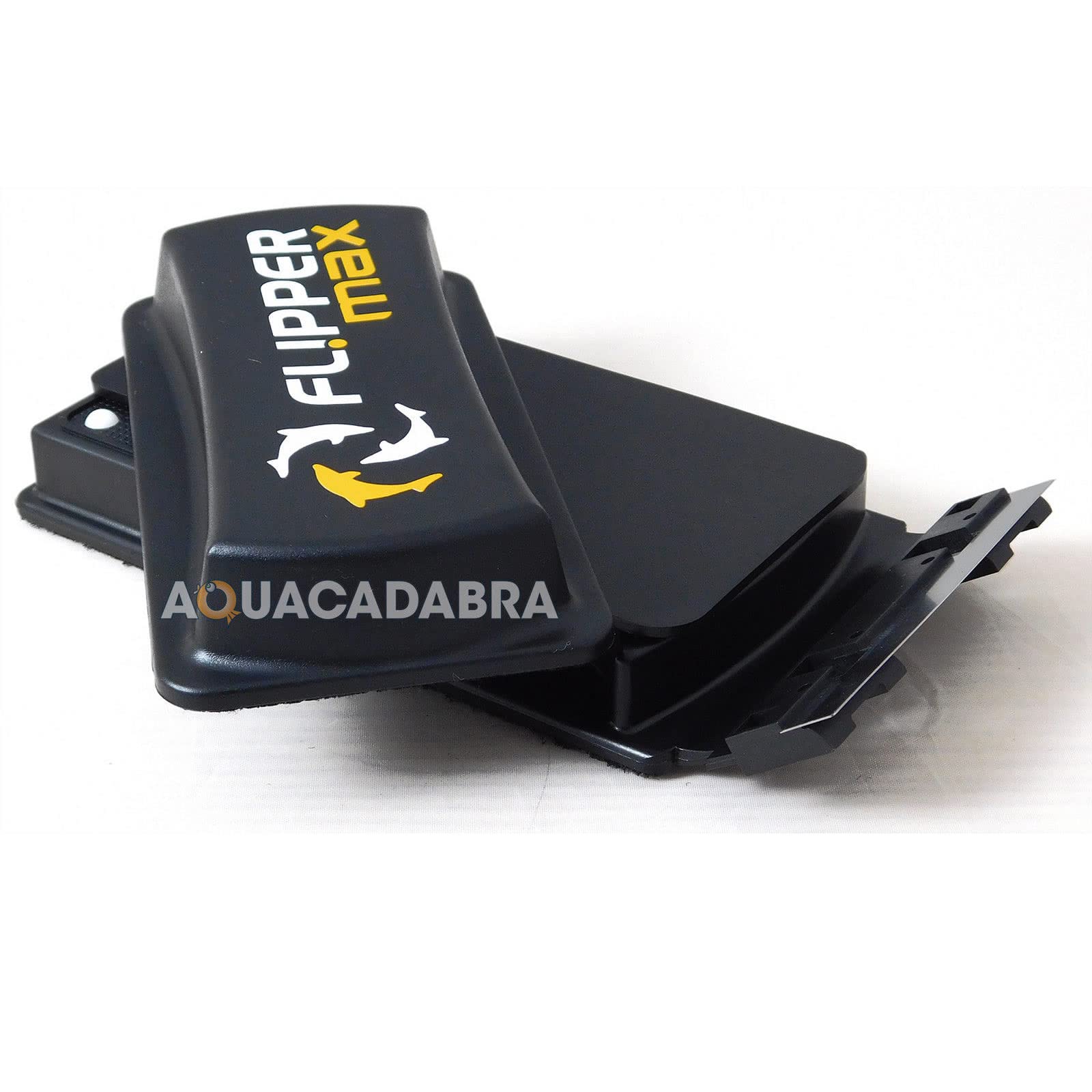 FL!PPER Flipper Cleaner Float - Limpiador magnético Flotante 2 en 1 para Cristales de Acuario, Tanque de Peces, Limpiador y raspador, Herramientas de Limpieza de acuarios, Tanque de Peces, MAX