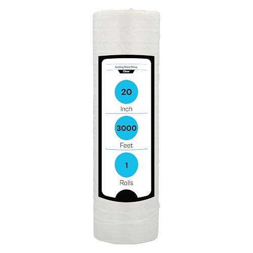 Shield Wrap Pallet Netting, Vented Stretch Wrap, 1 Roll, 20 Inch x 3000 Feet for Securing Pallets that Need Ventilation