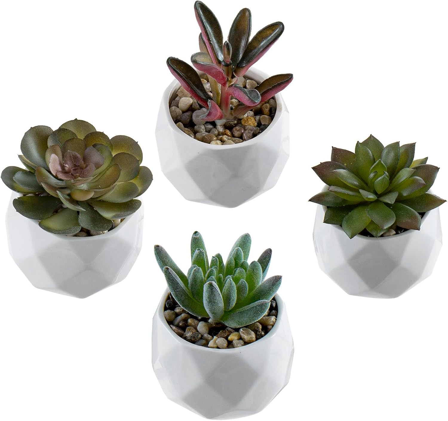MyGift Miniature Artificial Succulents,...