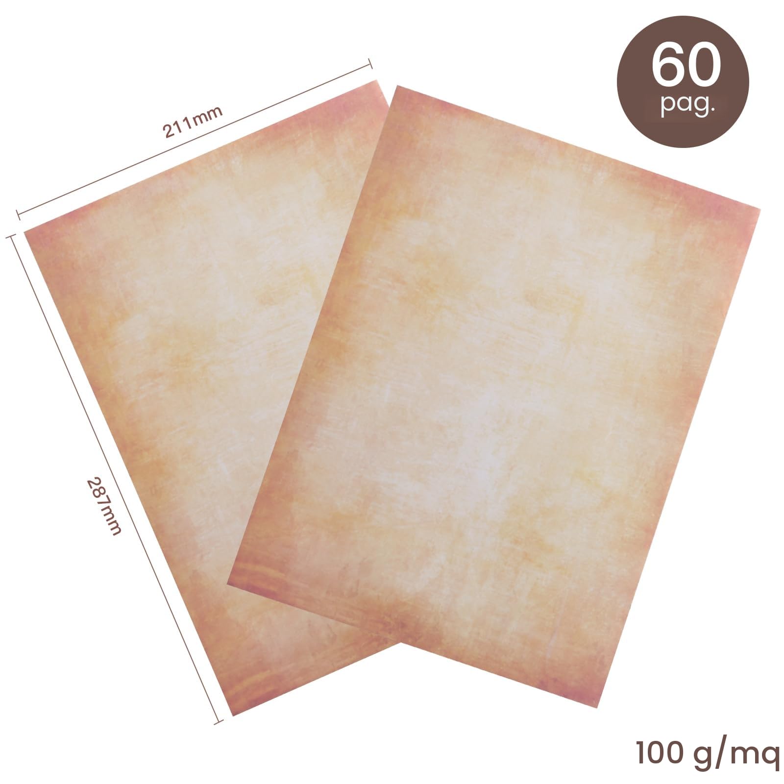 Carta pergamena A4 287x211mm 100g per stampanti inkjet laser scrivibile a mano