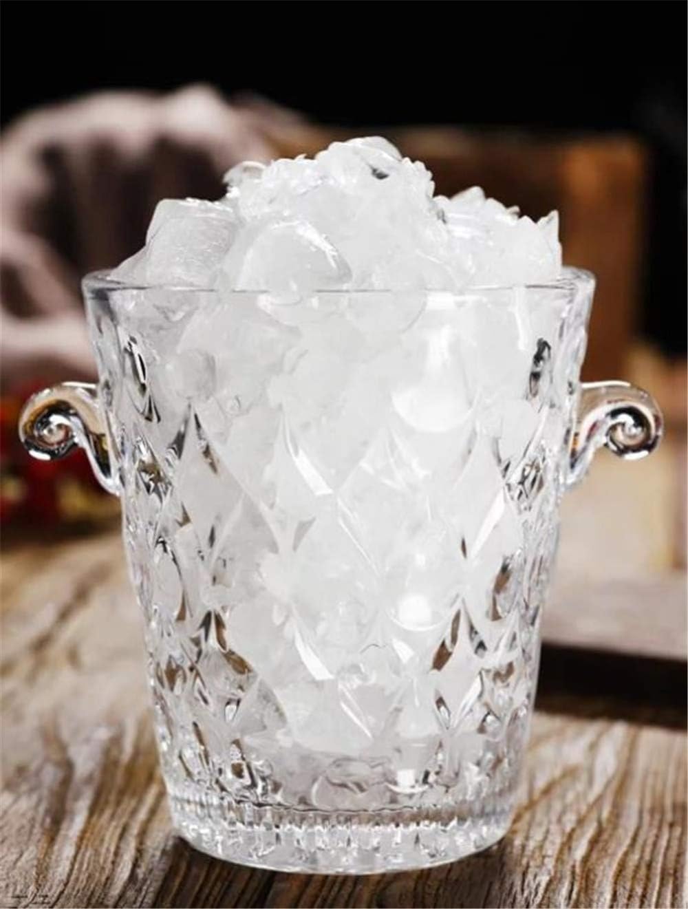 ⭐️クリスタルガラス アイスバケットワインクーラー⭐️ Amazon｜氷バケツ アイスバケツ ワイン クーラー 飲み物 ドリンク