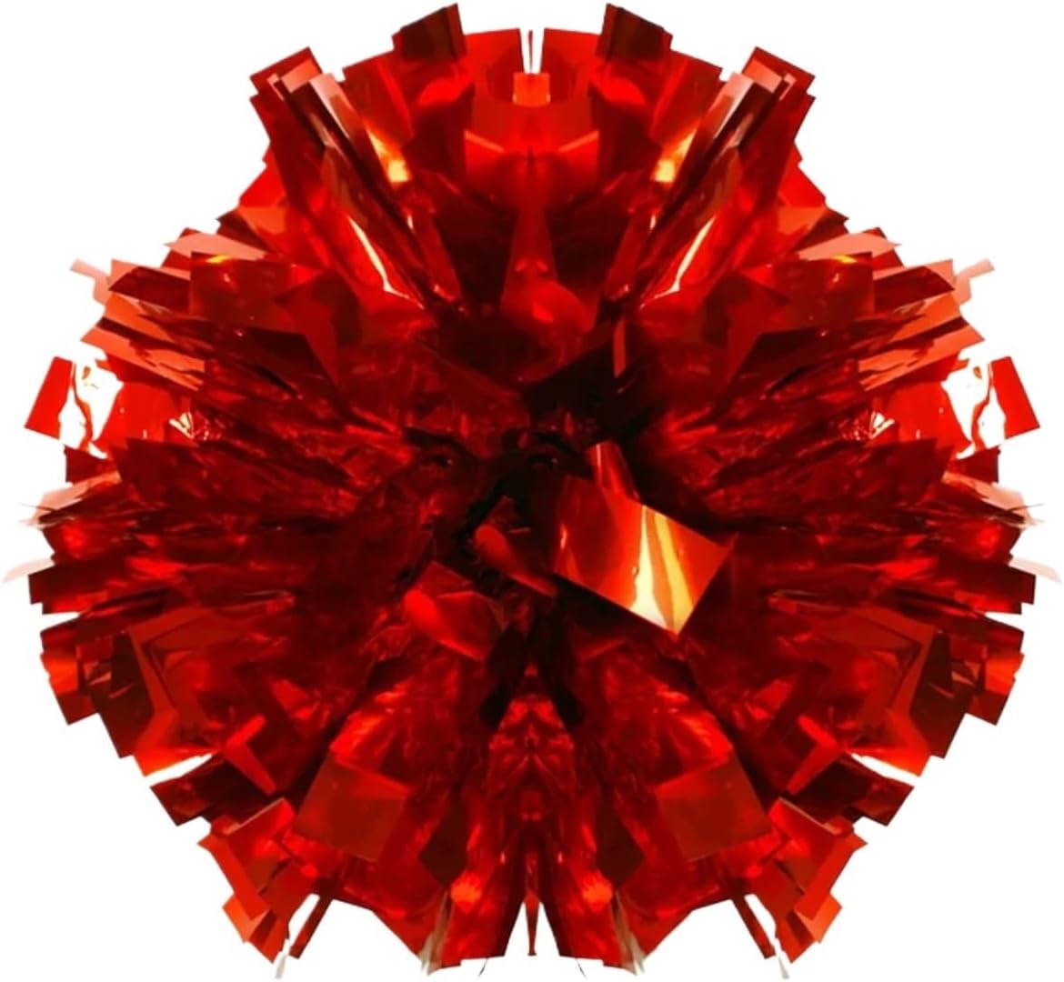 Dance Cheerleading Pompoms, Cheerleading Pom Poms 4 Pcs with Handle 32cm Multicolor