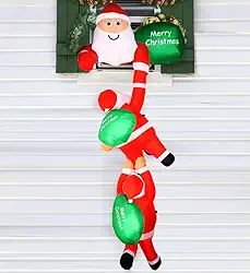 2,4 M Papai Noel,Papai Noel Decoração, Papai Noel, Papai Noel Inflavel, Papai Noel Grande, Luzes Led Embutidas, Enfeite de Natal, para Natal Casa Shopping Loja Condomínio