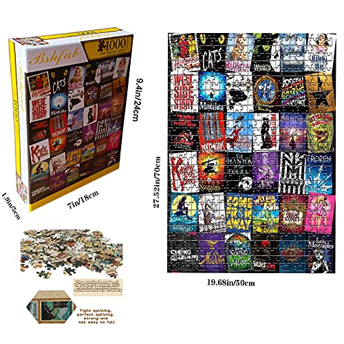 Jigsaw Puzzles for Adults 1000 Piece High Challenging DIY Large Puzzle Educational Toy Funny Family Games Unique Home Decor (Musical Theater)