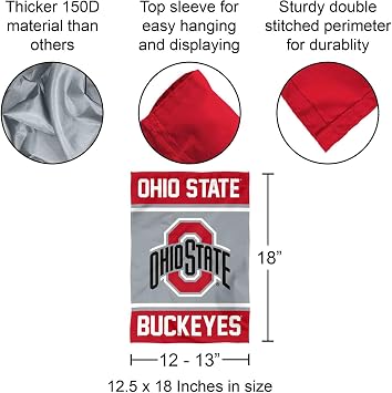 College Flags & Banners Co. Ohio State Buckeyes Garden Flag
