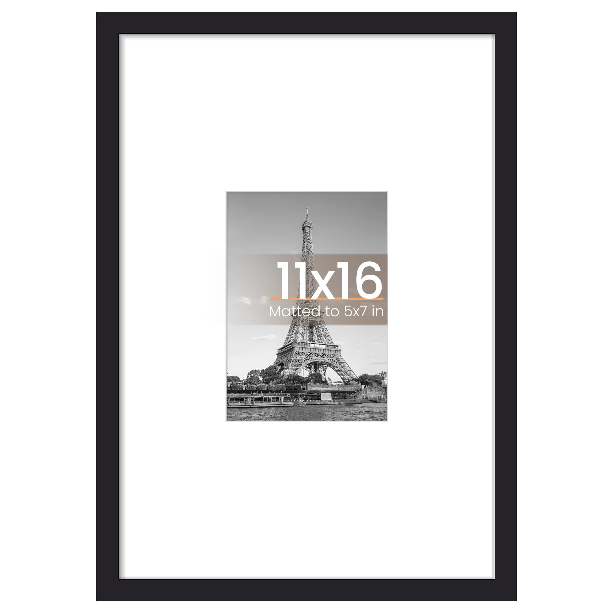 upsimples 11x16 Picture Frame, Wall Decor Poster Frames, Black 1 Pack