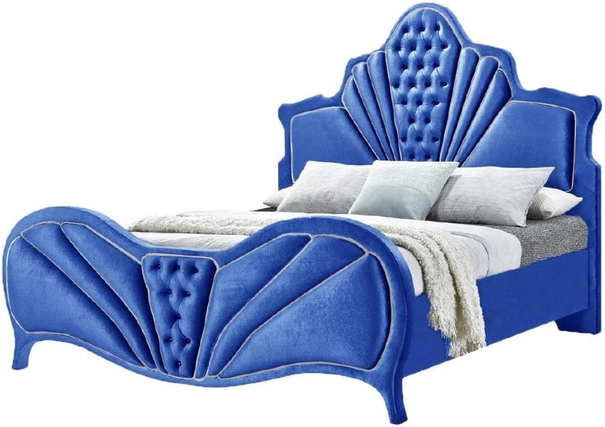 Elountik Luxury Velvet Bedroom Furniture Set Freely