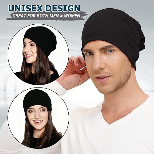 Miniatura 4 de EINSKEY Gorro holgado para hombres y mujeres paquete de 2 gorras largas de gran tamaño para todas las estaciones
