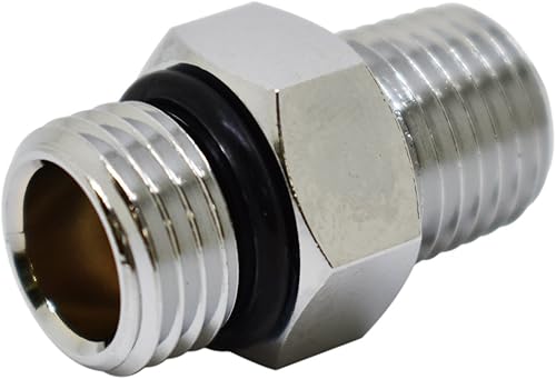 Miniatura 2 de Scuba Choice Buceo macho 9/16-18 a macho 1/4" adaptador NPT, plata