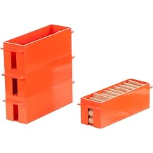 BankSupplies Quarter Large Capacity Coin Storage Box - Orange - 300 Dollar Capacity - Coin Organizer - High Capacity Coin Box - Stackable Rolled Quarter Holder
