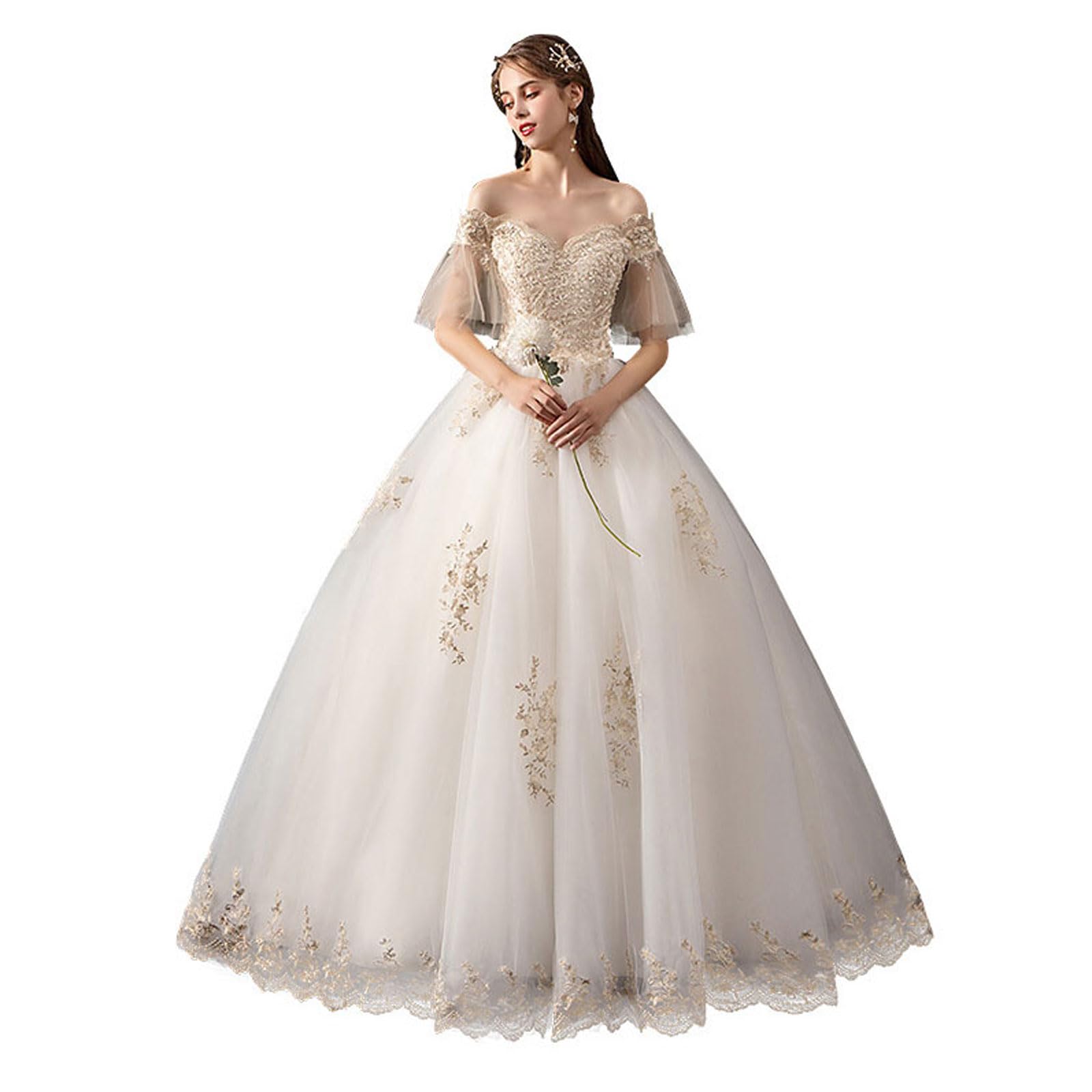 navy blue dress for baby girl A-line Tulle Pearl-Embroidered Tulle Wedding Dress & High Slit – Think  Bridal