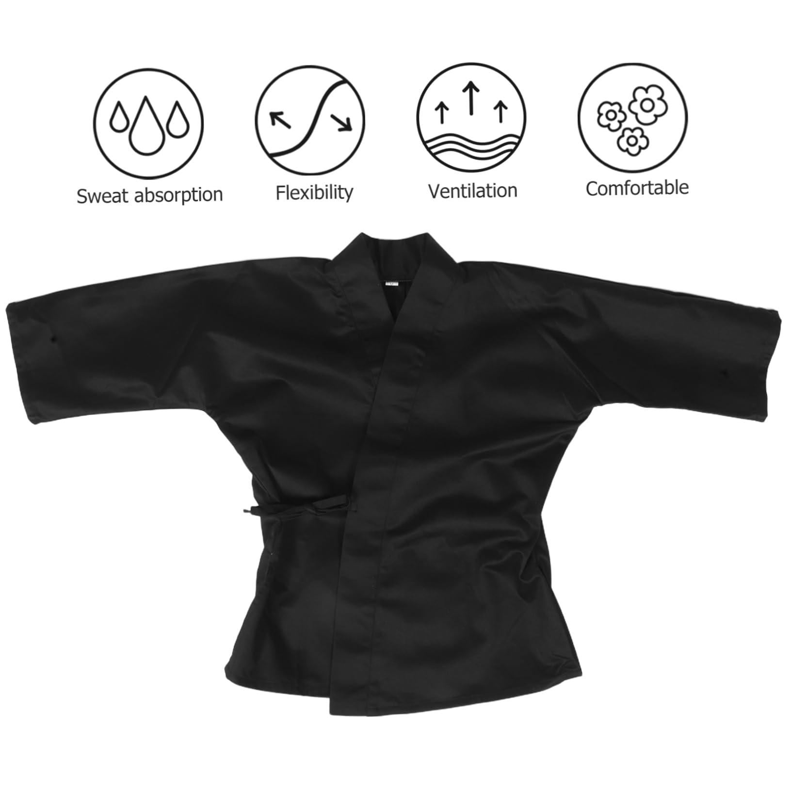 Ropa de Trabajo de Chef Japonesa Estilo Kimono Chaqueta de Chef de Sushi Transpirable Uniforme Japonés para Restaurante para Cocineros y Servicio Restaurante