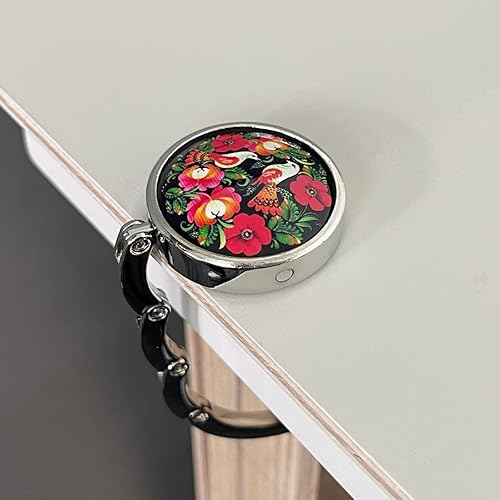 Miniatura 10 de Wrapables Percha escénica con gancho para bolso, colgador de mesa plegable para bolso, girasol