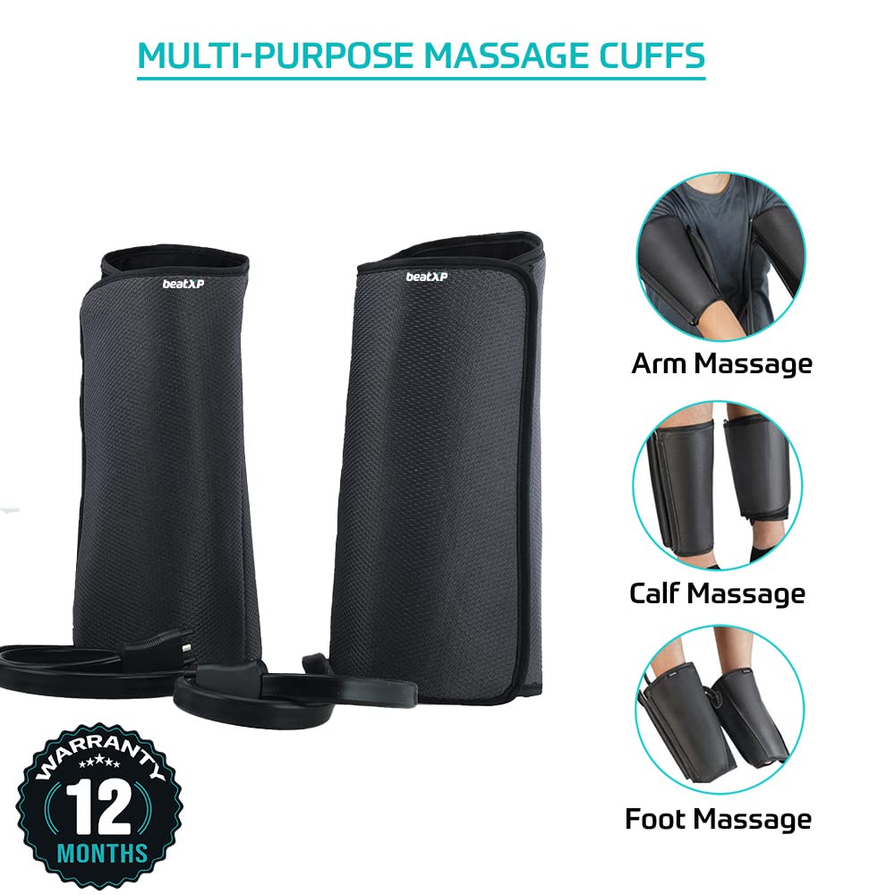 beatXP Air Stream Air Compression for Leg and Arm Massager with Handheld Remote| Arm, Leg, Calf Sequential Compression Device with 1 Year Warranty, Corded Electric, Black beatXP Air Stream Air Compression for Leg and Arm Massager with Handheld Remote| Arm, Leg, Calf Sequential Compression Device with 1 Year Warranty, Corded Electric, Black