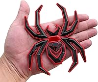 Vista 5 de 1 pieza de emblemas de araña 3D para puerta trasera, repuesto para F-150 Silverado Sierra RAM Black Widow Edition (negro)