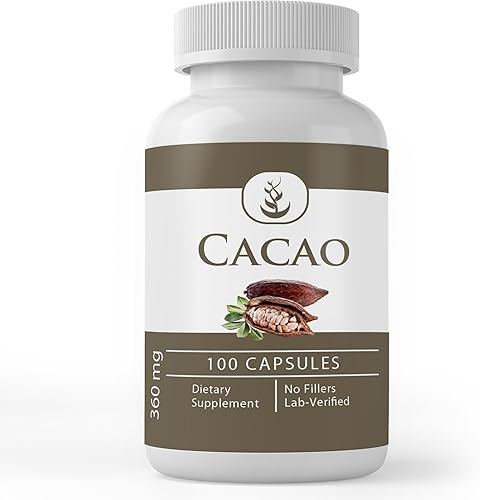 Pure Original Ingredients Cacao, (100 cápsulas), siempre puro, sin aditivos ni rellenos, verificado en laboratorio