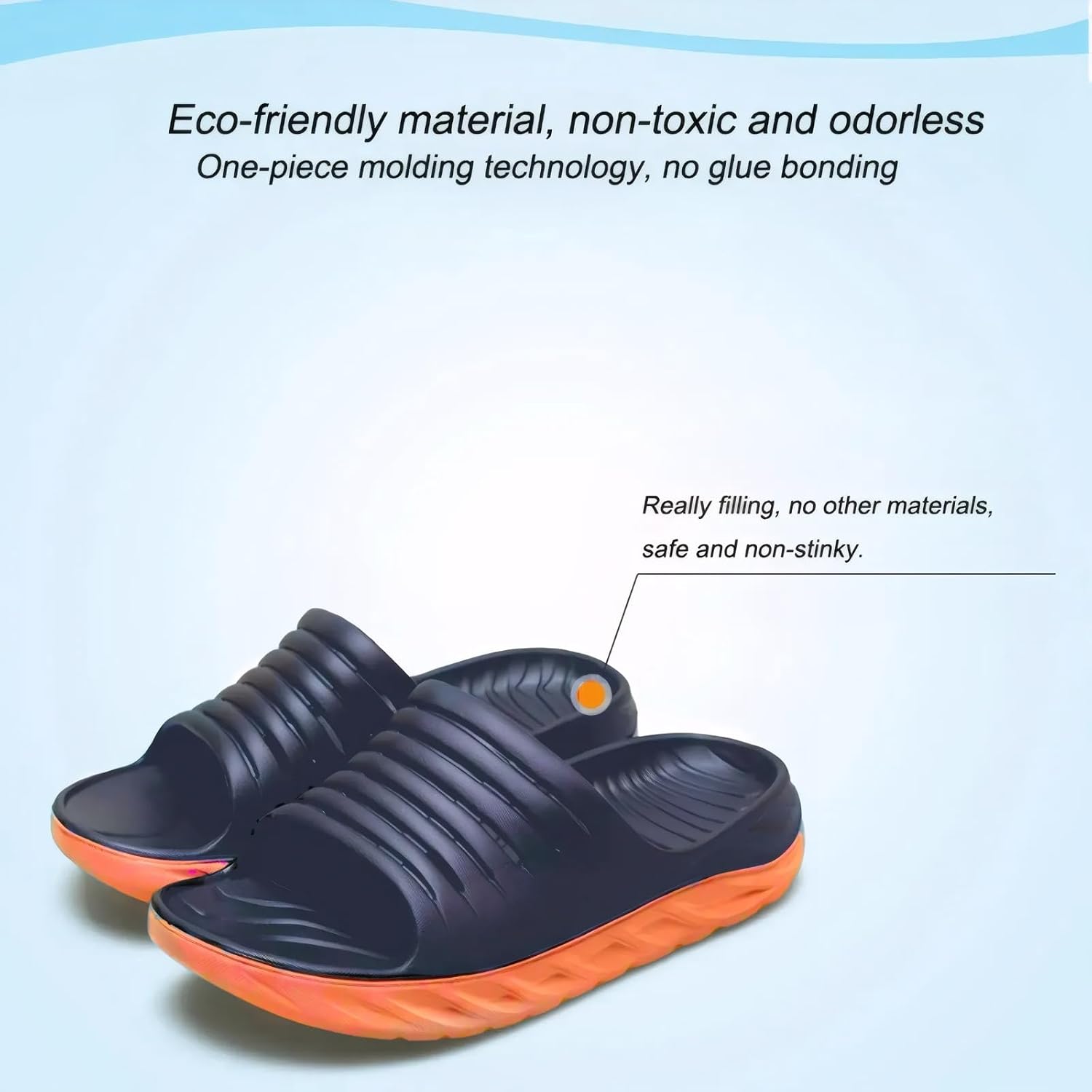 Shower Shoes Men Comfort Men's Sandals Rubber Men’s Slides Waterproof Shower Shoes Home Chancletas