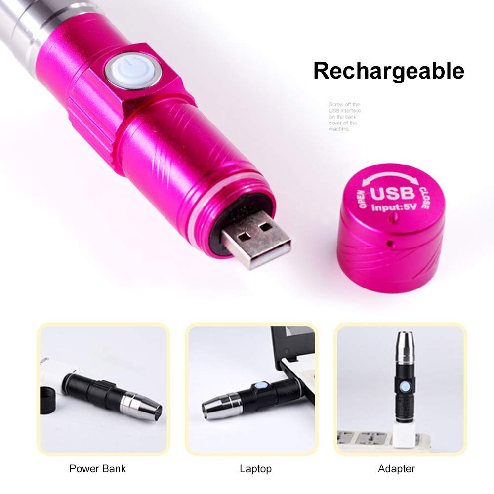 Mini Nagellampe Nagel LED Taschenlampe für Nägel Mini Taschenlampen Trocknungslampe Wiederaufladbare und Tragbar UV Gel für Nageltrockner