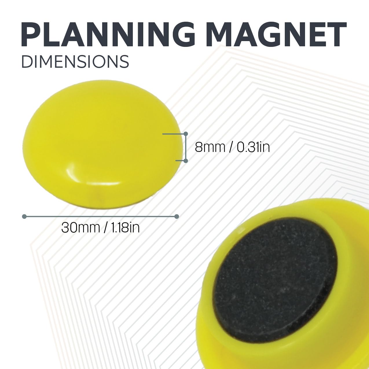 Magneti Dell'Ufficio Di Pianificazione Giallo Medio Per Frigorifero, Lavagna, Tabellone, Archiviazione - Confezione Di 240
