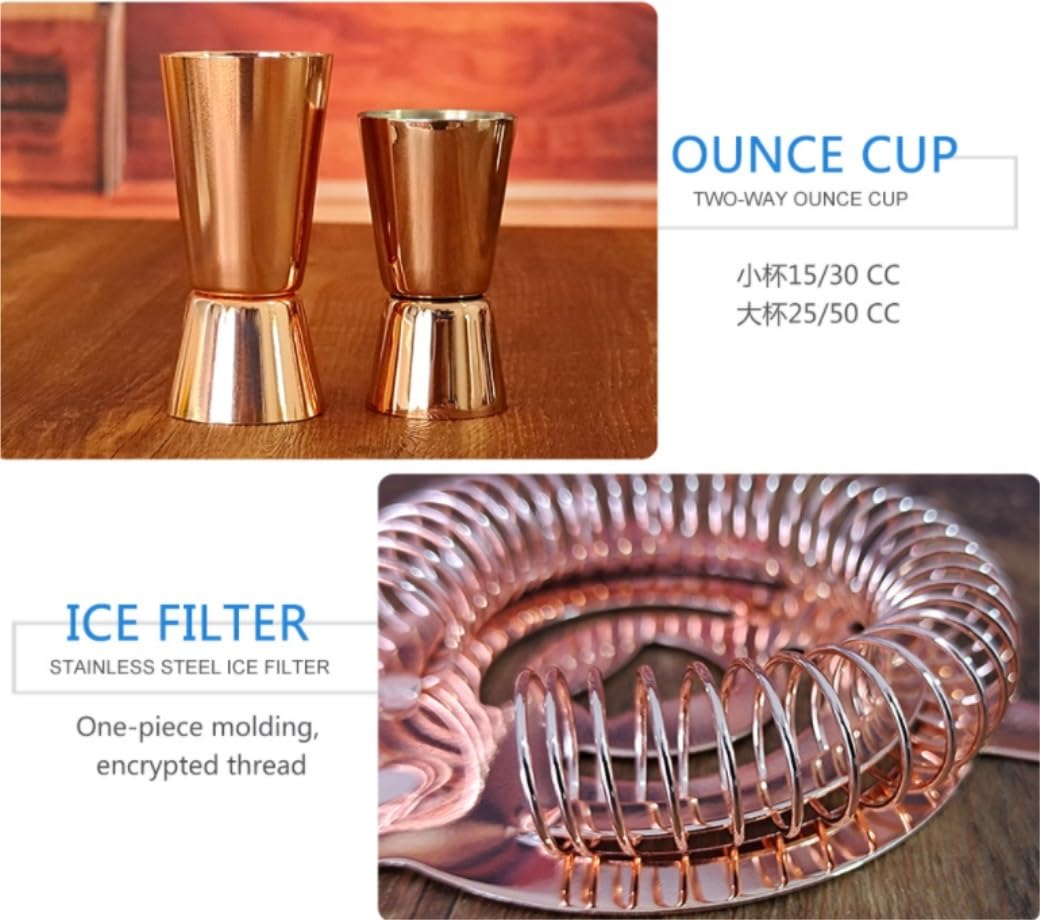 Set Cocktail Set Da 20 Pezzi Kit Shaker Per Cocktail In Acciaio Inossidabile Kit Per Browser Barman Per Bevande Kit Per Cocktail Kit Per Cocktail Kit Cocktail (Color : A, Size : 750ml)