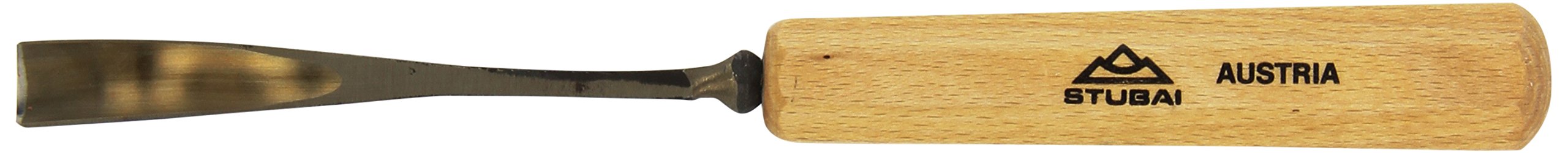 Stubai 523612 dłuto do rzeźbienia w drewnie, w torbie PCW, kształt 36 12 mm, złoty/beżowy