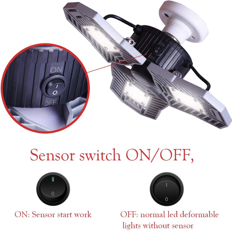 NATHOME motion sensor light,E26 4000K 60W 6000LM daylight,auto ON/OFF indoor use radar sensor,Motion Activated light bulbs for parking area,passage,hallway (Naturelight(4000K), 60W "Radar")