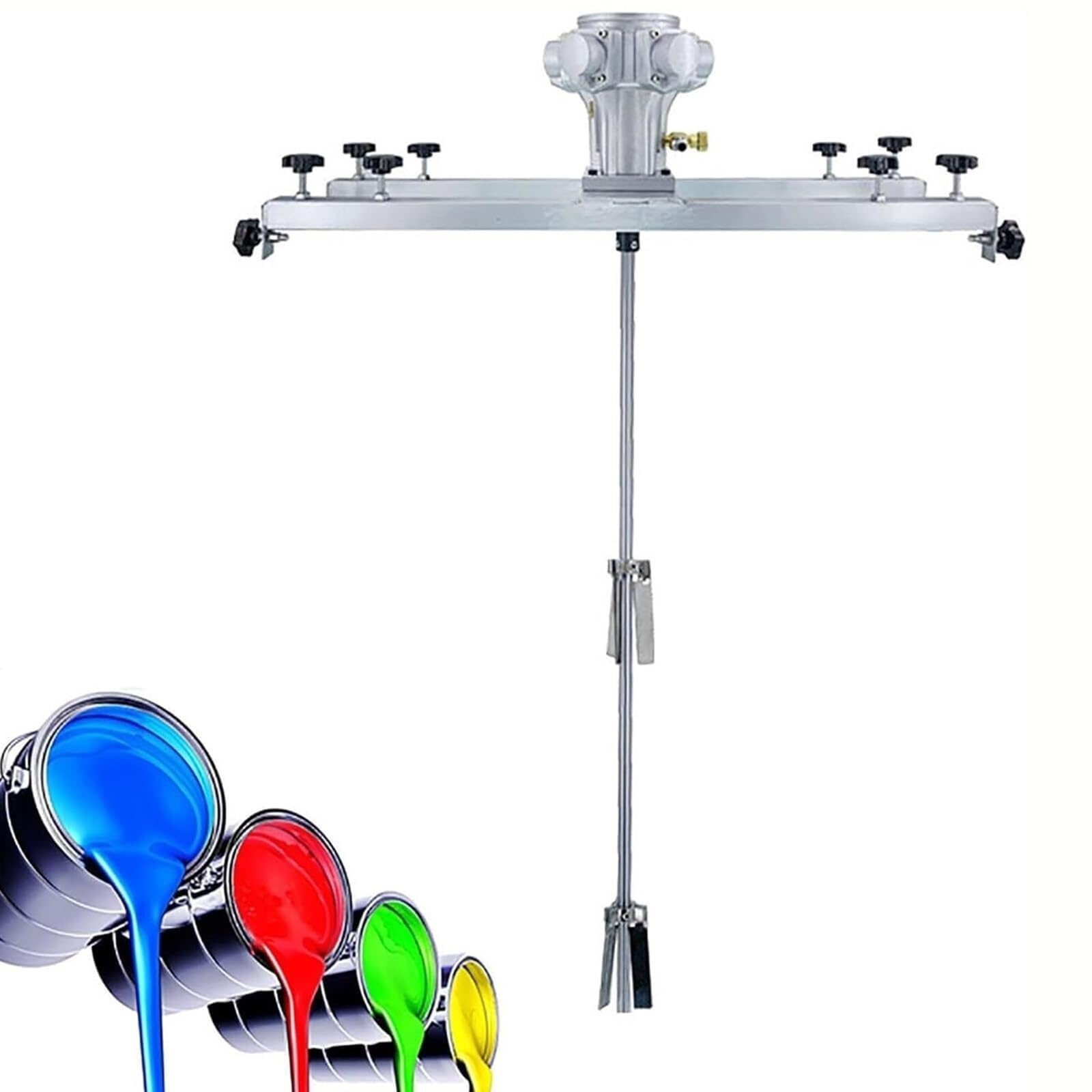 Miscelatore pneumatico 3/4HP, Macchina miscelatore serbatoio 1000L, Agitatore di vernice, elica pieghevole, con gancio di supporto, per materiali di rivestimento di vernice Agitatore dissolvente