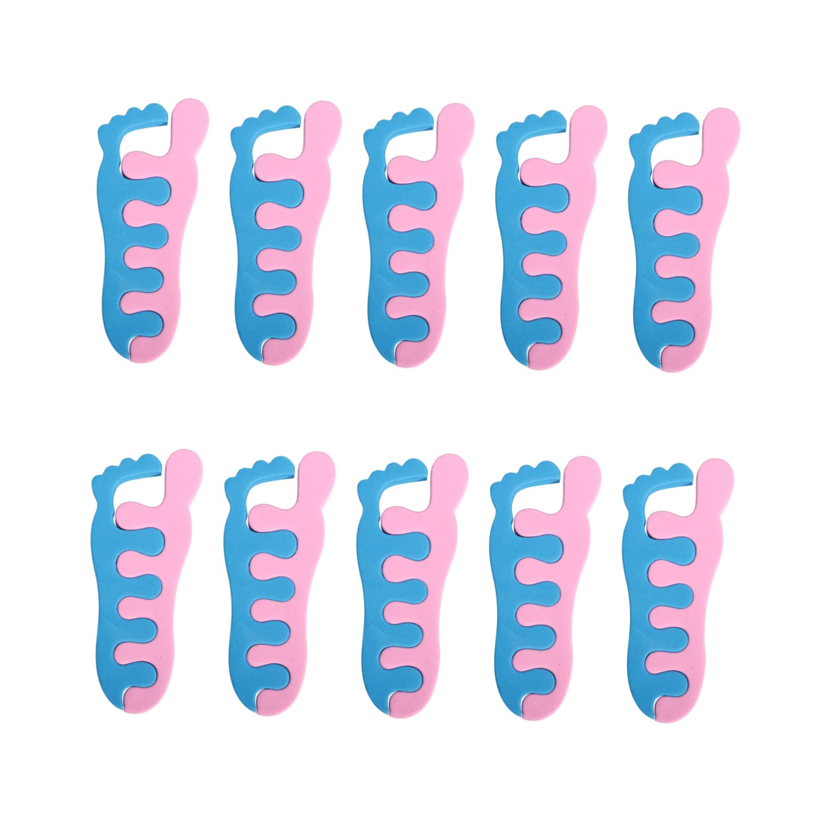 BESTYASH Sponge Toe Separators for Men 10 Pairs Toe Spreaders Nail Art Manicure Tool for Feet Random Color