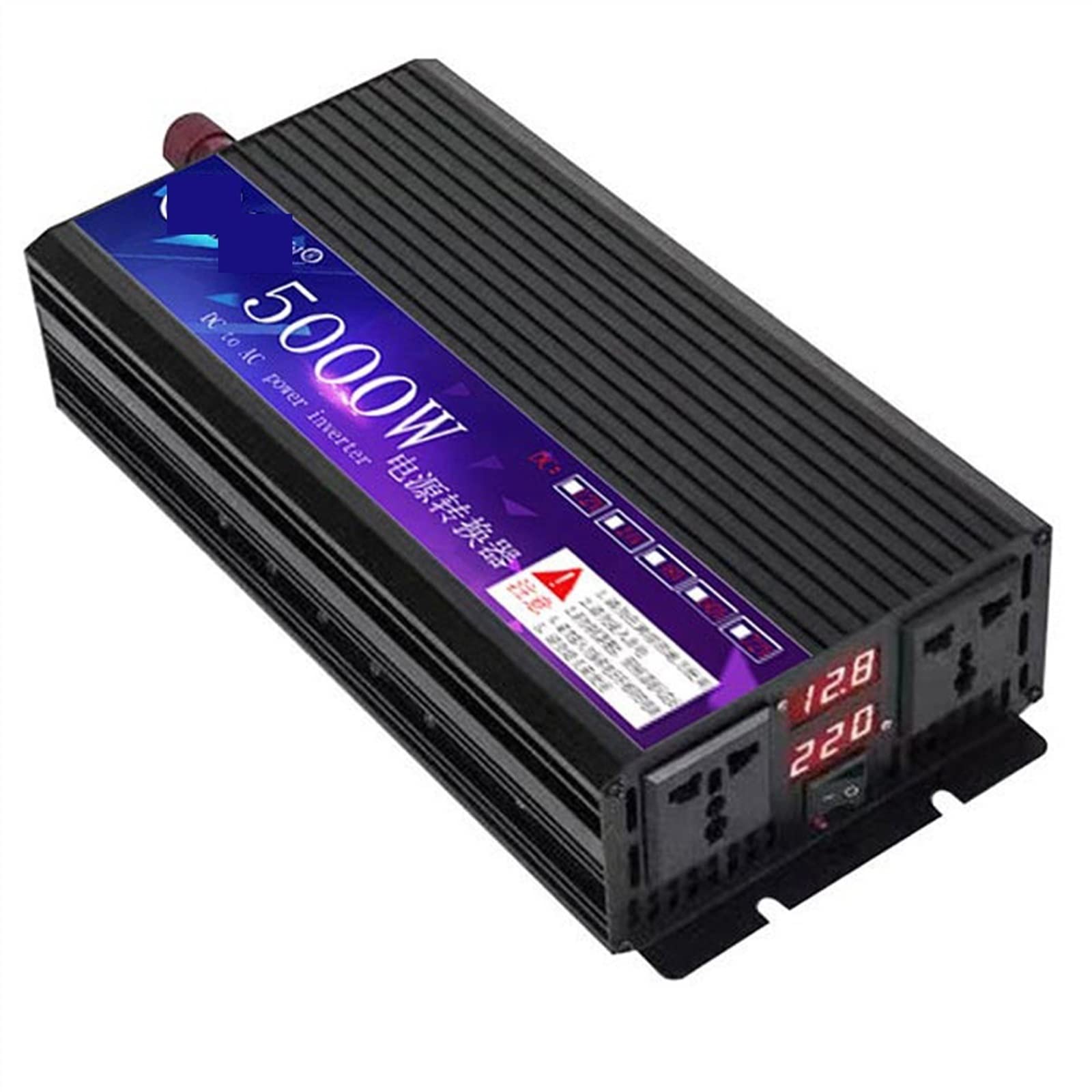Falownik, 6000W słoneczna czysta fala sinusoidalna przetwornica napięcia 12V 220/110 domowy falownik solarny samochód zewnętrzny bank wymiana zasilania(5000W,24V,60Hz)
