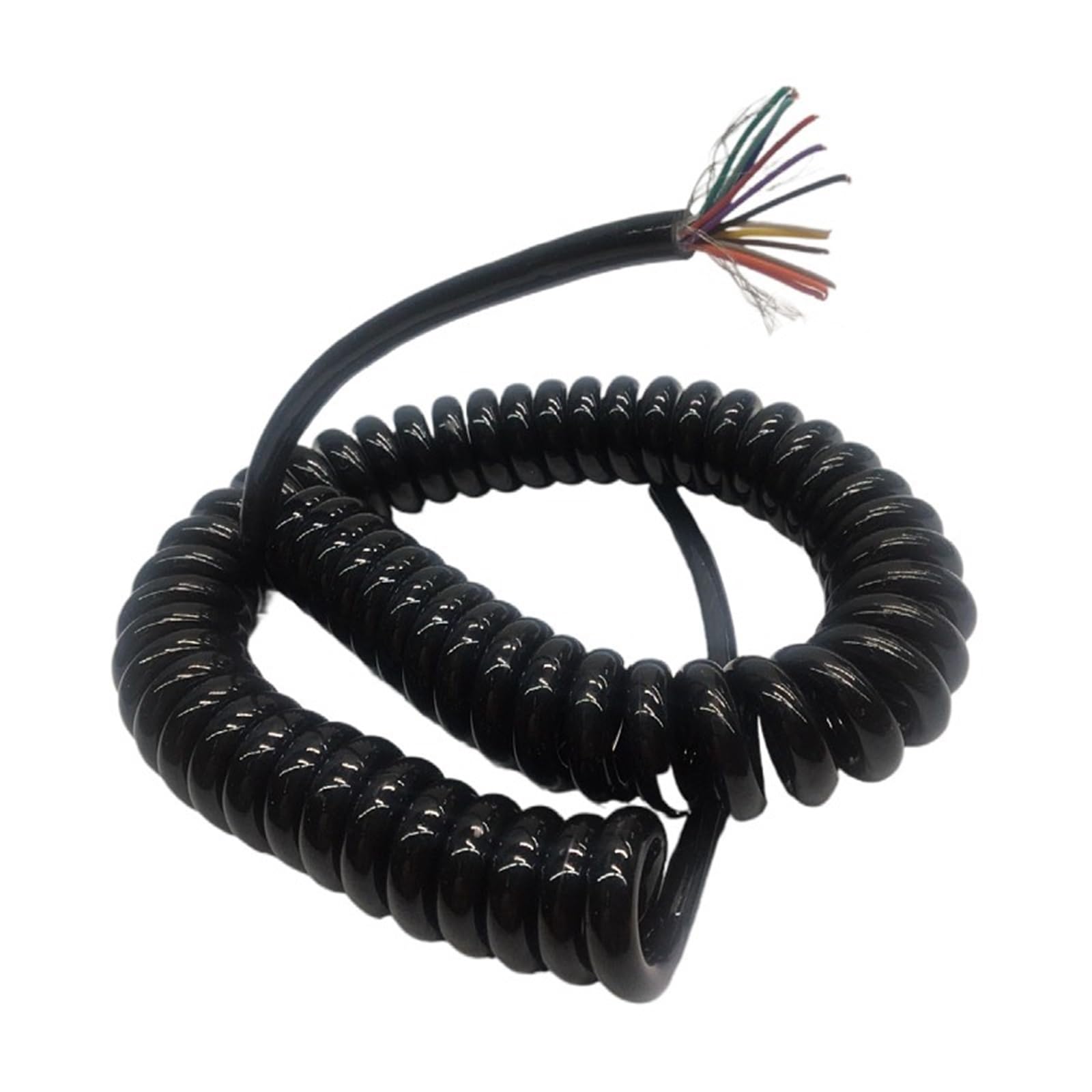 Spirale a spirale Cavo a spirale con schermatura a molla da 26 AWG a 25 nuclei, allungabile da 1 metro a 15 metri, filo telescopico a spirale Filo di tensione(5 meters)