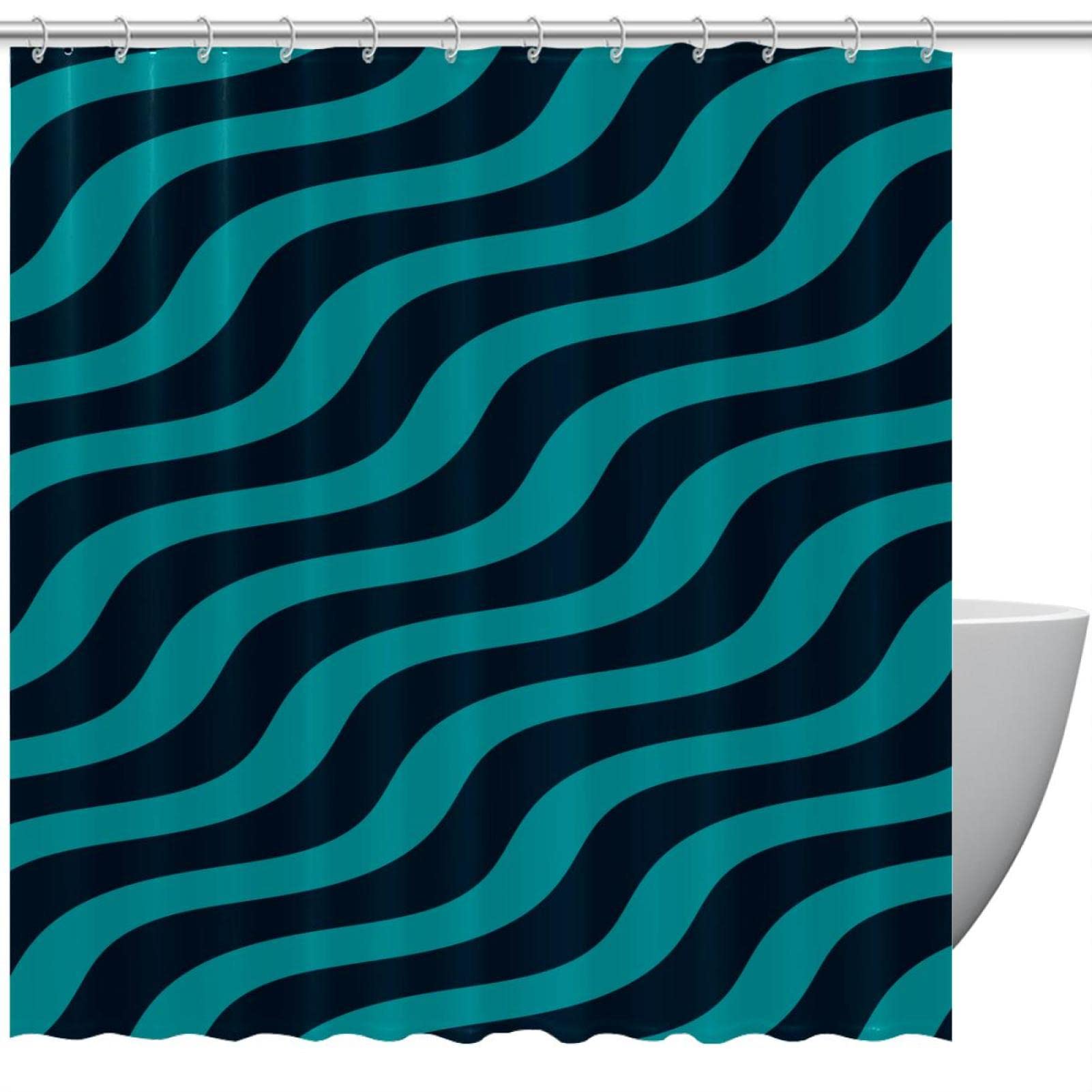 Rideau de douche motif abstrait 183x183 pour une salle de bain moderne chic