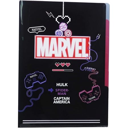 Amazon Co Jp マーベル ポケット ファイル 5インデックス クリアファイル ゲーム Marvel 文房具 オフィス用品