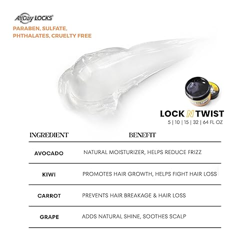 Miniatura 6 de AllDay Locks Lock N Twist  Gel de bloqueo, cierres de retorcimiento, fijación suprema  Suaviza y domina el encrespamiento, sin escamas, acabado