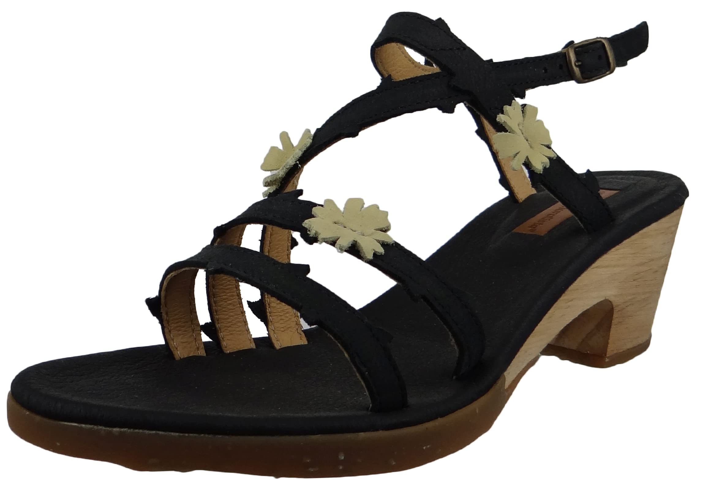 El Naturalista Sylvan Women's Heeled Sandal, Black/White, 5 UK